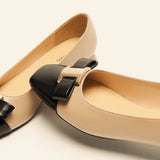 Ballerinas mit Metallschnalle und Schleifendetail (Serena)
