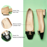 Metal Buckle Bow Detail Flats(Serena）