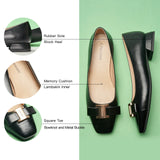 Metal Buckle Bow Detail Flats(Serena）
