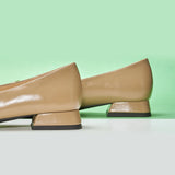 Metal Buckle Bow Detail Flats(Serena）