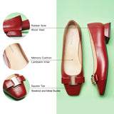 Metal Buckle Bow Detail Flats(Serena）