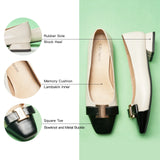 Metal Buckle Bow Detail Flats(Serena）