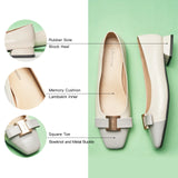 Metal Buckle Bow Detail Flats(Serena）