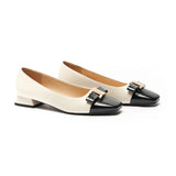 Metal Buckle Bow Detail Flats(Serena）