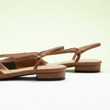 Chic brown slingback flats - perfect for a classy and casual look