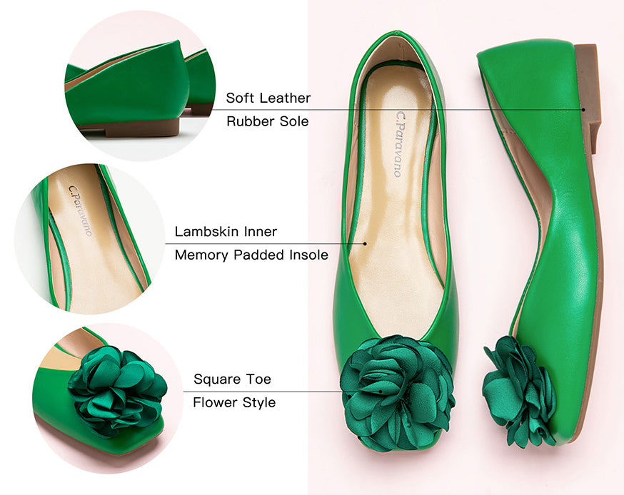 Chic-green-flat-ballerina-shoes-designed-for-a-fashion-forward-look