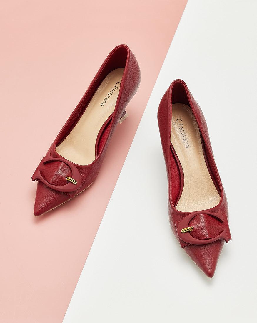 Chic-red-C-buckled-pumps_-perfect-for-a-bold-and-confident-look