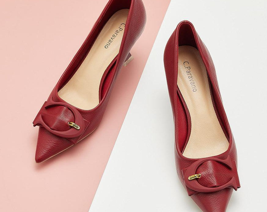 Chic-red-C-buckled-pumps_-perfect-for-a-bold-and-confident-look