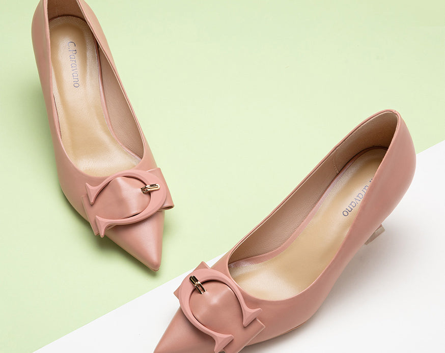 Classic-pink-C-buckled-pumps_-offering-a-timeless-and-versatile-choice-for-your-footwear-collection