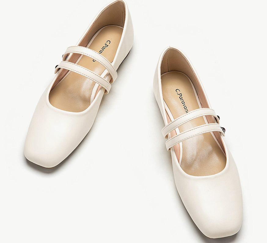 Clean-and-crisp-white-double-strap-mary-jane-exuding-a-fresh-and-modern-aesthetic