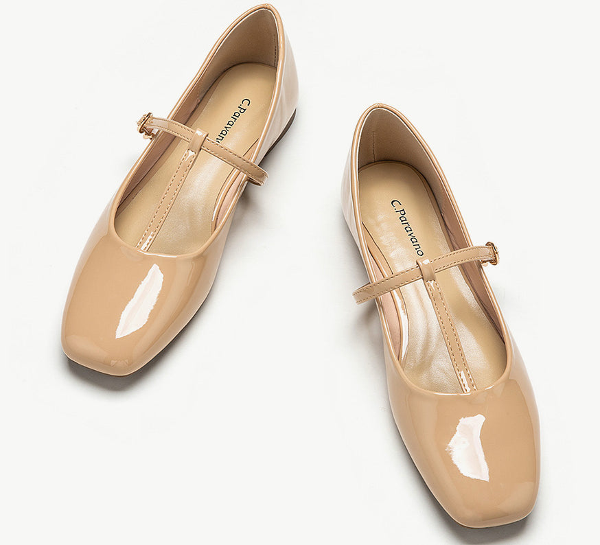 Comfortable-beige-mary-jane-with-a-crossed-strap-ideal-for-all-day-wear.