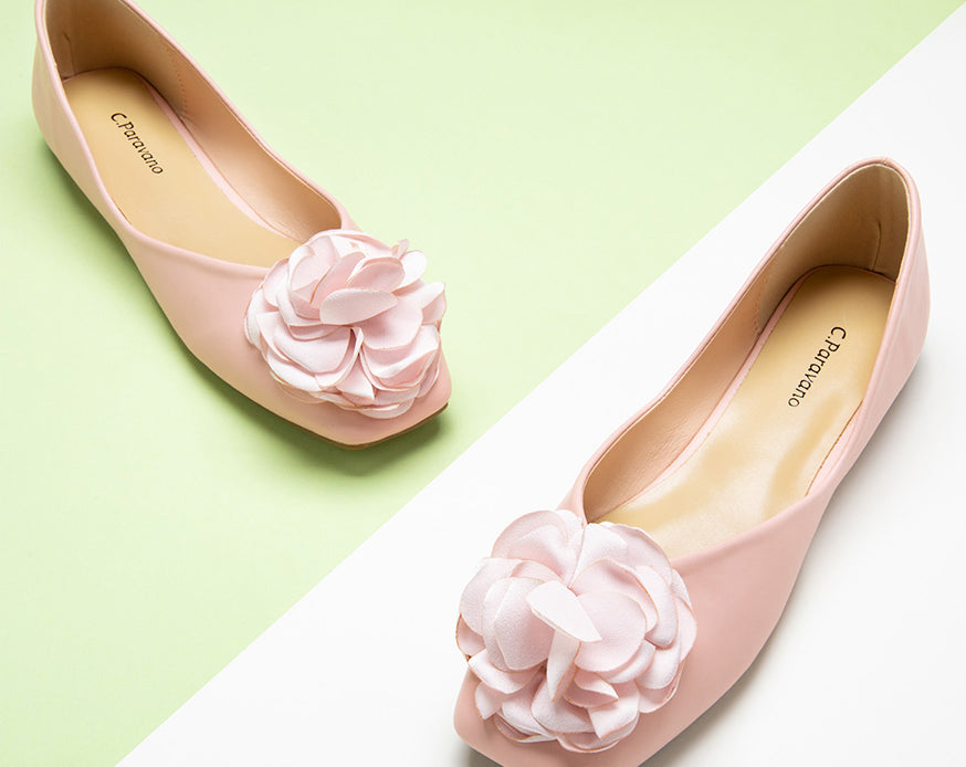    Delicate-and-charming-pink-ballerina-flats-that-exude-elegance