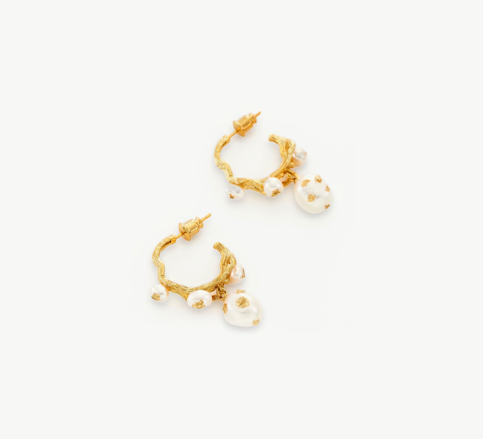 Baroque Pearl Drop Earrings, a stunning display of baroque pearls that exude timeless elegance, making these earrings a classic and sophisticated accessory.