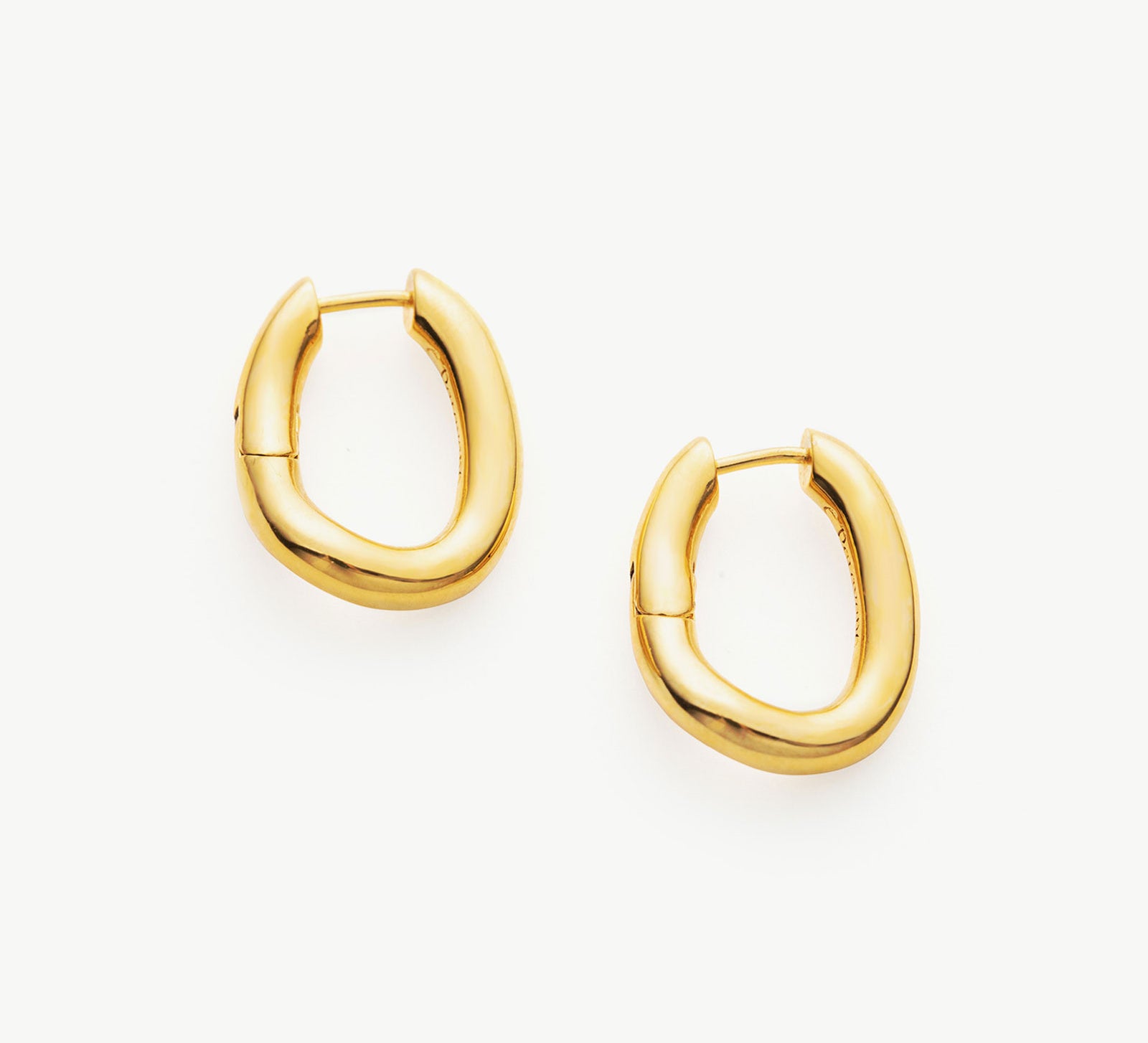 tunnel Hoop Earrings in Gold, radiating with golden elegance, these hoops create a luxurious and timeless accessory for a touch of opulence in your ensemble
