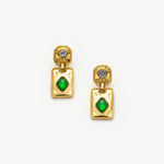 Gemstone Charm Hoop Earrings, radiating with the vibrant hues of assorted gemstones, these earrings add a colorful and radiant touch to your ear ensemble