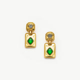 Gemstone Charm Hoop Earrings, radiating with the vibrant hues of assorted gemstones, these earrings add a colorful and radiant touch to your ear ensemble