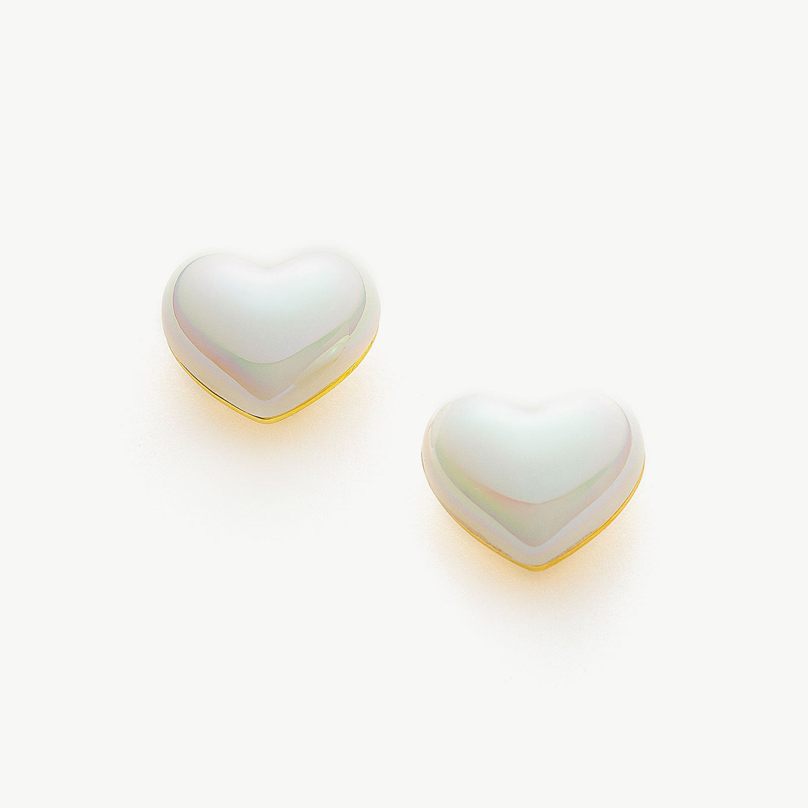 Heart-shaped Stud Earrings in a small size, perfect for adding a touch of romance without overwhelming your look