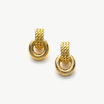 Ring Entwine Chunky Earrings in Gold, emanating a glistening gold gleam, these earrings add a touch of opulence and sophistication to your overall look