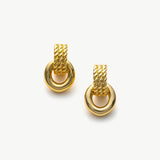 Ring Entwine Chunky Earrings in Gold, emanating a glistening gold gleam, these earrings add a touch of opulence and sophistication to your overall look