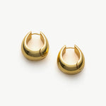 Dome Hoop Earrings in Gold, a pair of luxurious and statement-making hoops that exude opulence and timeless elegance