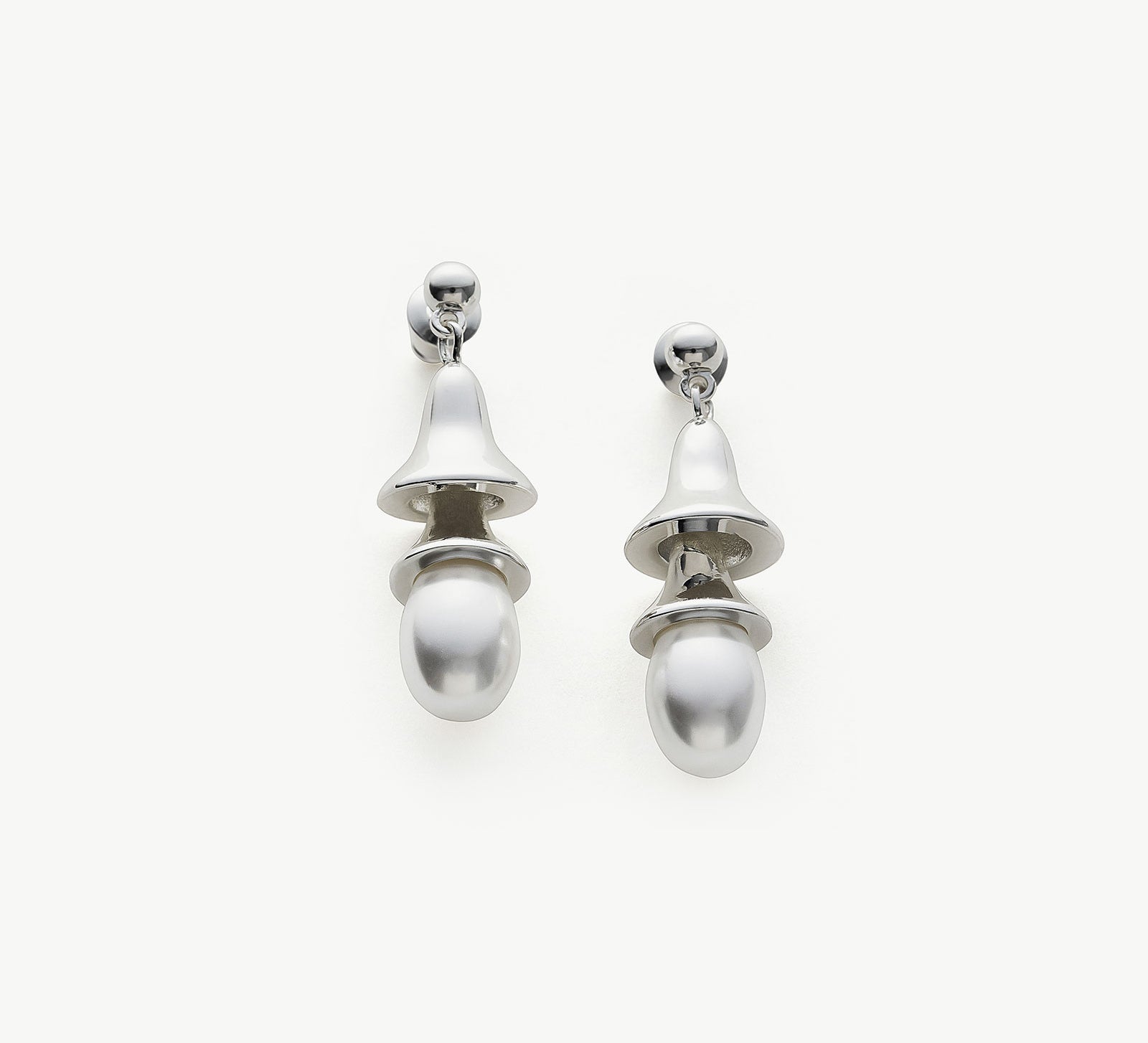 Pearl Drop Earrings in Silver, exuding timeless elegance with lustrous pearls and silver accents, these earrings add a touch of sophistication and grace to your ear ensemble.