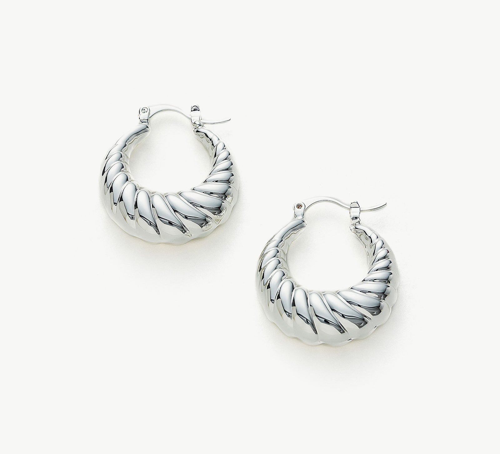 Dome Ridge Hoop Earrings, featuring a stylish dome ridge design, these earrings add a touch of elegance and modern flair to your ear ensemble