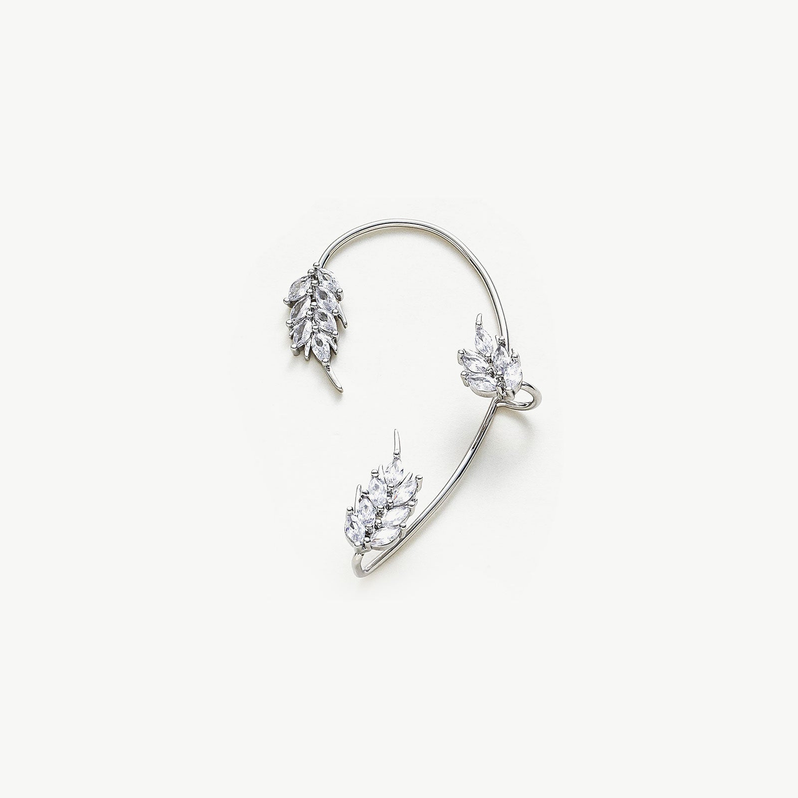 Feather Ear Climbers, a trendy and bohemian-inspired accessory that gracefully climbs your ear for a stylish look.