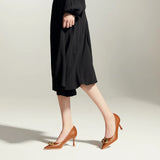 Stacked Metal Buckle Pumps (Olivia)(SALE)