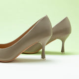 Stacked Metal Buckle Pumps (Olivia)(SALE)