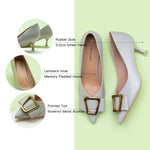 Grey Women Pumps with geometric designs, a sleek and fashionable addition to your footwear collection