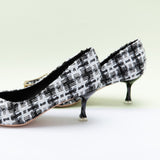 Metal Tie Kitten Heel Pumps (Olivia)