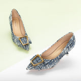 Metal Tie Kitten Heel Pumps (Olivia)