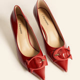 C Buckle Pointed Toe Pumps (Olivia)
