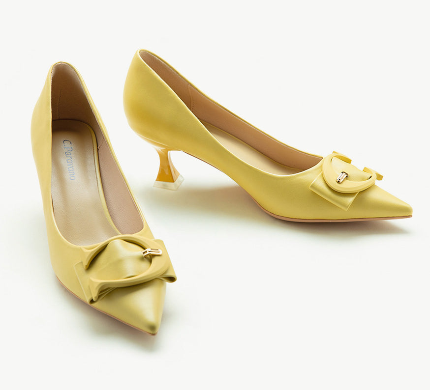 Signature C Buckled Pumps Yellow