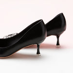 Black Embellished Women Pumps: Effortless Glamour