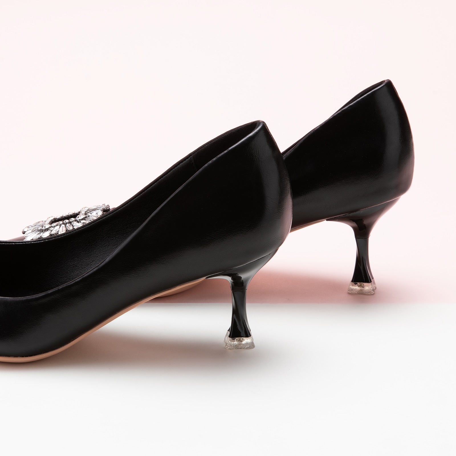 Black Embellished Women Pumps: Effortless Glamour