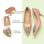 Pink Embellished Women Pumps: Feminine Charm.