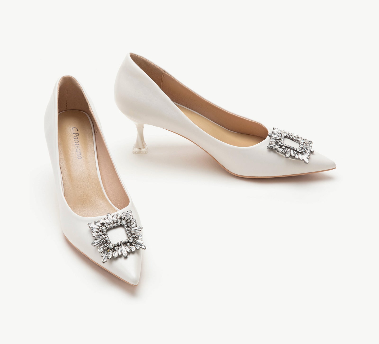 Crystal Buckle Embellished Women Pumps