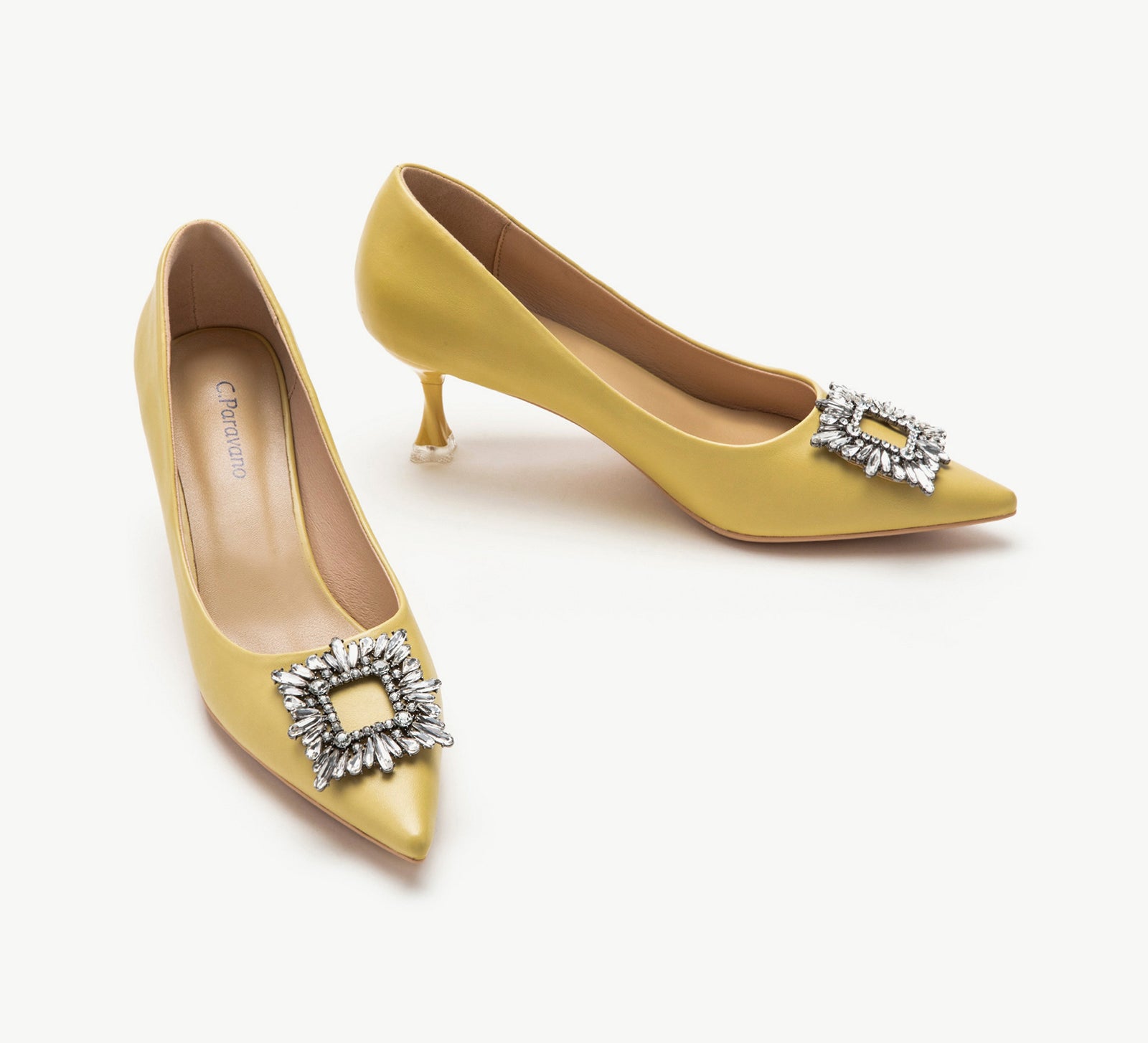 Crystal Buckle Embellished Women Pumps