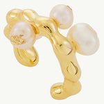 Gold Baroque Pearl Ear Cuff, a chic and contemporary choice that elevates your ear with a hint of golden elegance