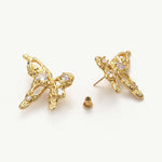 Crystal Butterfly Stud Earrings, a chic and shimmering accessory that adds a playful and feminine touch to your ensemble