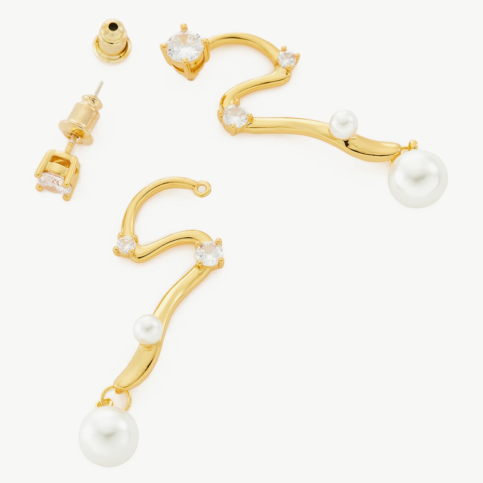 Serpent-Inspired Earrings with Pearl Drops, exuding grace with pearl-coiled serpents, these earrings combine classic elegance with a hint of edgy charm