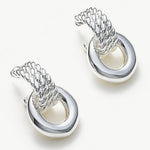 Ring Entwine Chunky Earrings with sculpted silver details, these earrings provide a unique and artistic charm, capturing attention with their intricate design