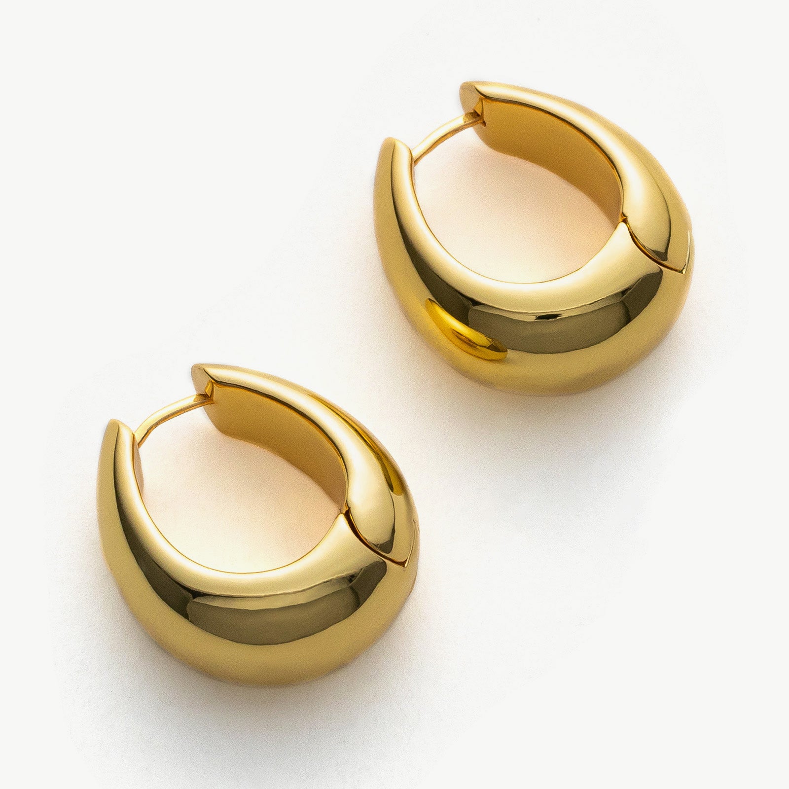 Gold Dome Hoop Earrings, featuring a lustrous gold finish for a classic and versatile addition to your jewelry collection