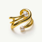 Gold Claw Pearl Ear Cuff, a chic and contemporary choice that elevates your ear with a hint of golden elegance.