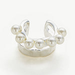 Pearl Ear Cuff in silver, a lustrous and stylish piece that enhances your look with a cool and radiant shine