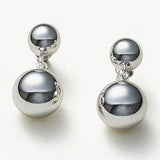 Double Sphere Hoop Earrings