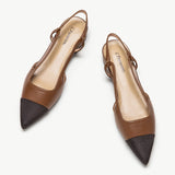 Elegant brown slingback flats for women - a comfortable and stylish choice