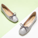 Elegant-grey-bowknot-ballet-flats-featuring-a-suede-toe_-adding-a-touch-of-refinement.