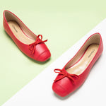 Elegant-red-bowknot-ballet-flats-featuring-a-suede-toe_-adding-a-touch-of-sophistication.